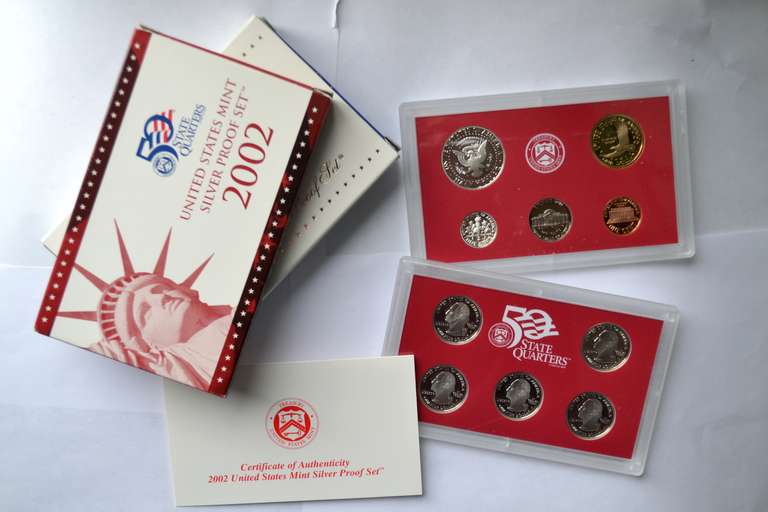 2002 & 2007 US Mint Silver Proof Sets