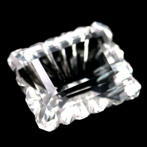 All natural! Gem grade! 31.76ct fancy emerald cut Quartz