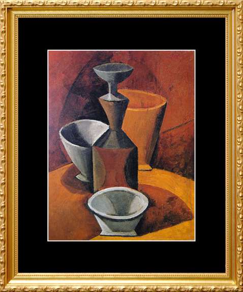 Pablo Picasso, Carafe And Three Bowls