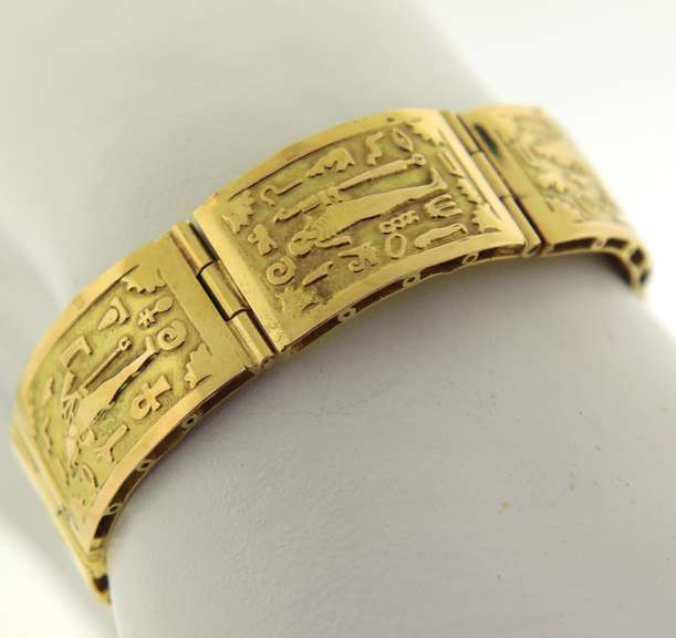 High Quality 18kt Egyption Style Bracelet