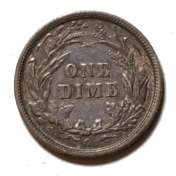 1892 O First Year Full Liberty Barber Dime