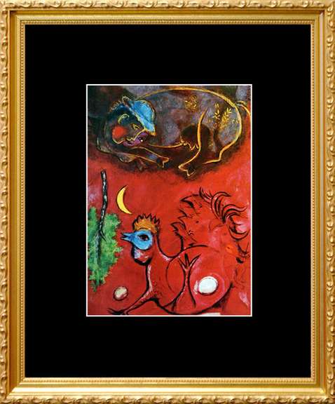 Marc Chagall, Listening To The Cock