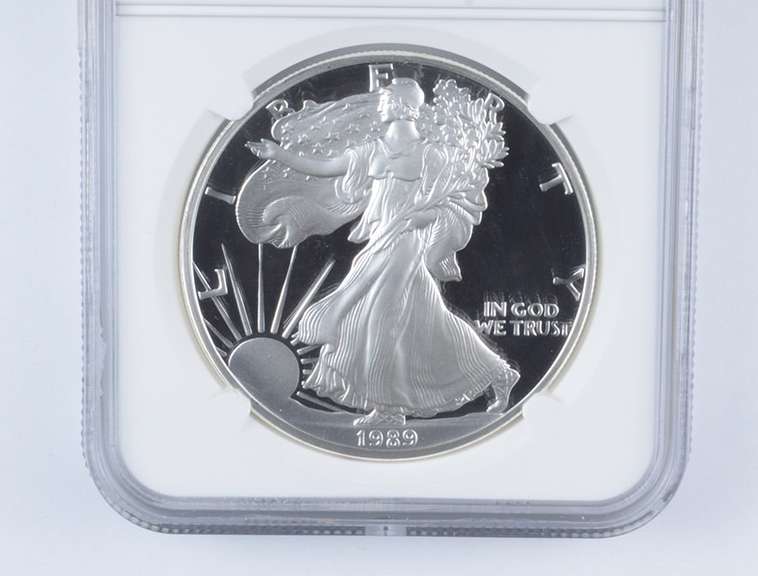 PF70 UCAM 1989-S American Silver Eagle - Graded NGC