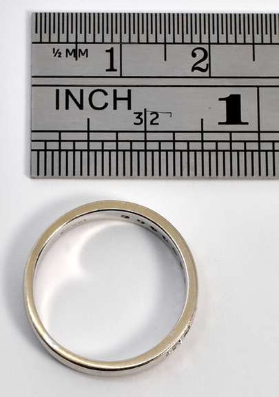 Practical White Gold Diamond Band