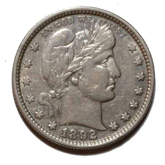 1892 Near Unc First Year Barber Quarter