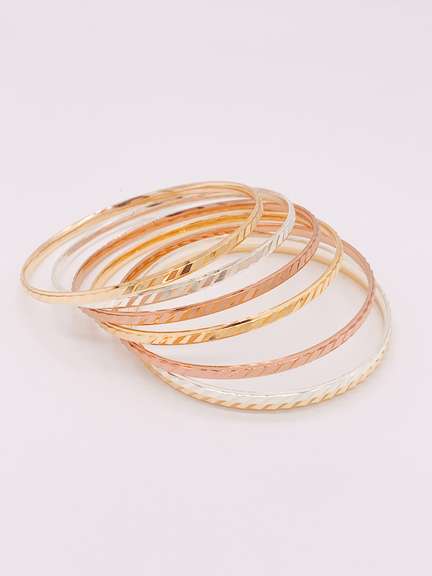 18kt GP Bangle Bracelet Set