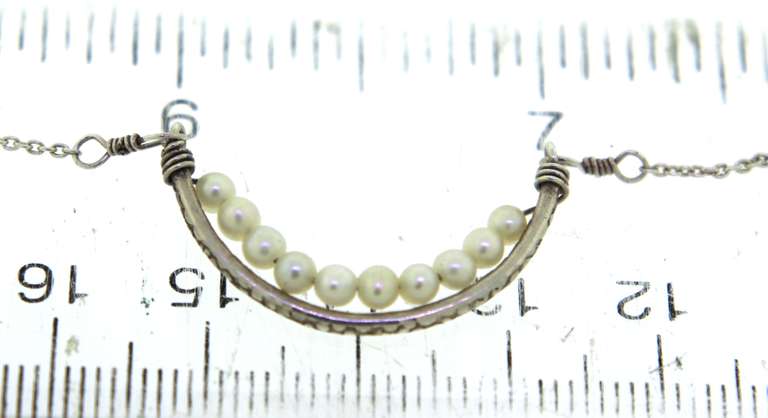 Sterling Silver Seed Pearl Necklace