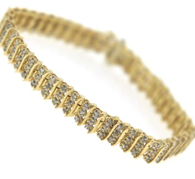 Favorite Yellow Gold Diamond S Link Bracelet