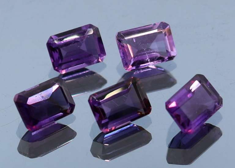 Glittering 4.82ct 5x7mm real Brazilian Amethyst set