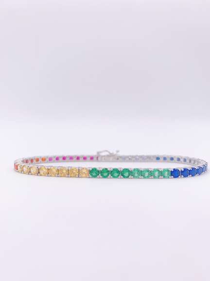 Rainbow Sterling Silver Bracelet