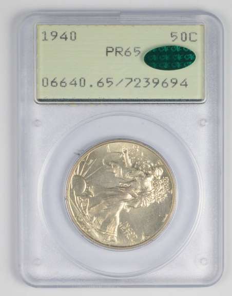 PR65 1940 Walking Liberty Half Dollar - CAC - Graded PCGS