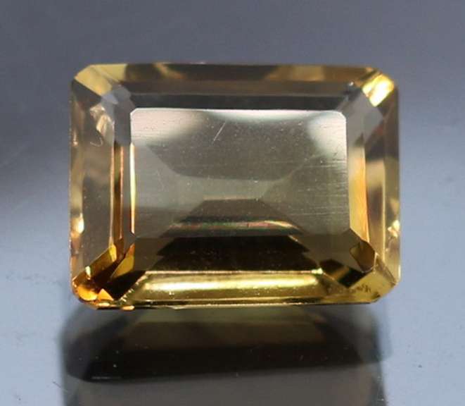 Rich 4.27ct untreated emerald cut Citrine
