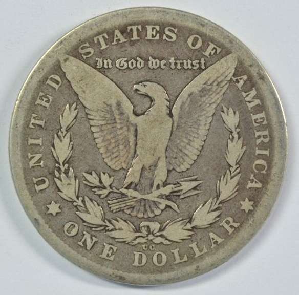 Scarce 1878-CC Morgan Silver Dollar. Key 'CC'