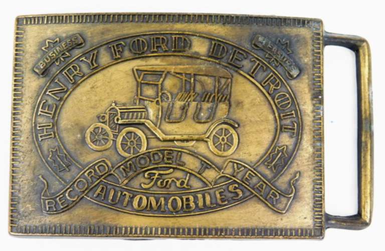 Henry Ford Detroit Automobiles Vintage Belt Buckle