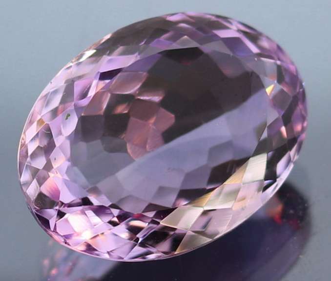 Glittering oval cut 15.31ct pink Amethyst