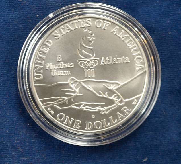 1995 UNC Track and Field Commemorative Silver Dollar