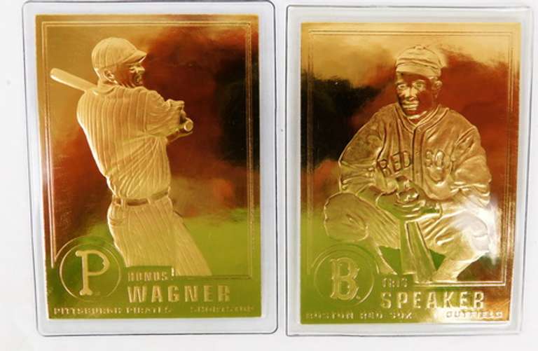 2 -22KT Gold Foil Baseball Cards