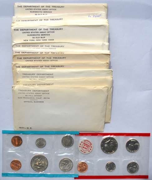 12 1971-72 US Mint Sets