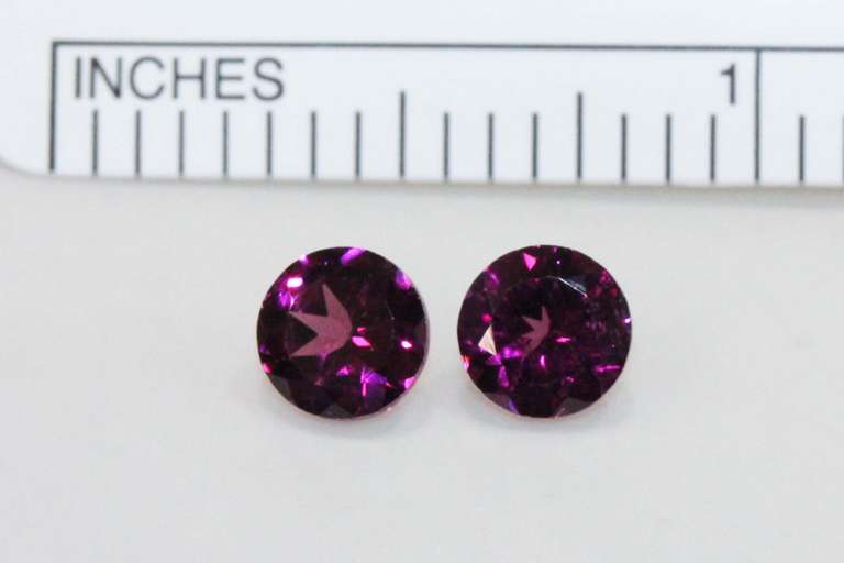 Vibrant Natural Rhodolite Pair - 2.14 cts.