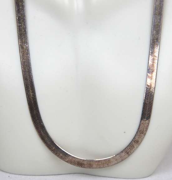 Italian Sterling Silver Snake Necklace