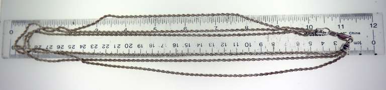 Fine Silver Three Strand Rope Chain Necklace