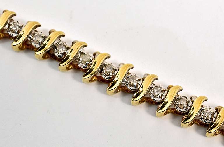 Sweet "S" Link Diamond Bracelet