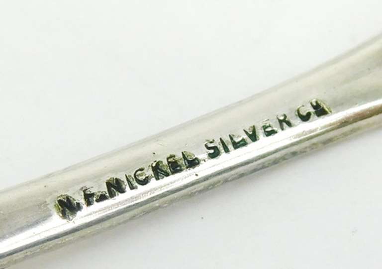 4 Nickel Silver Strawberry Forks