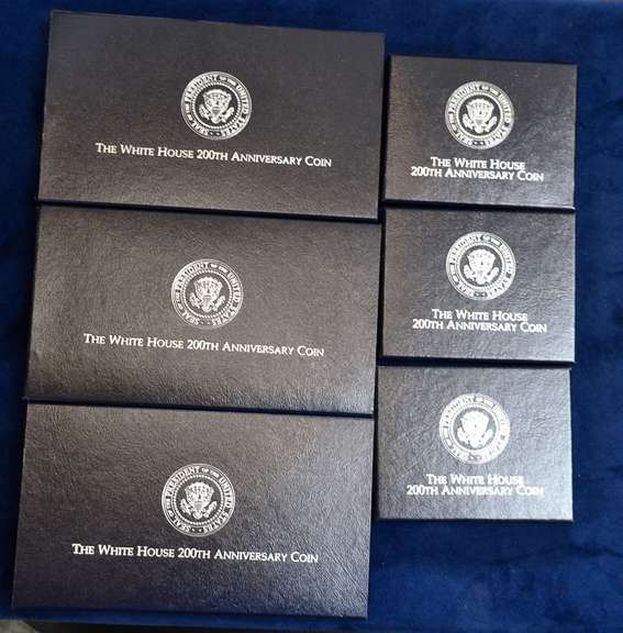 Lot Of 6 1992 White House Commemorative Silver Dollars