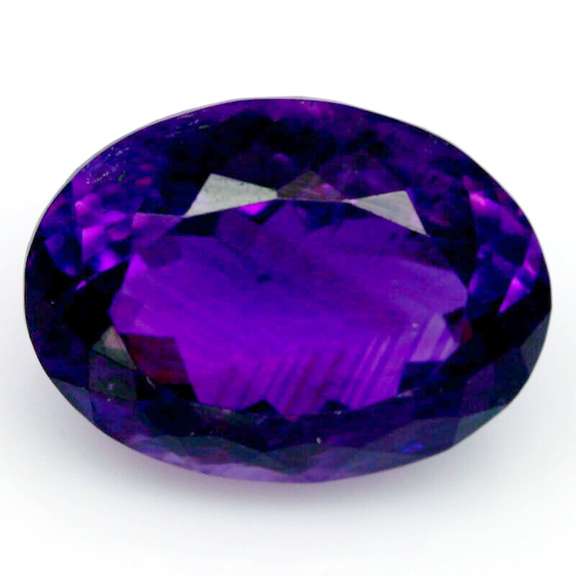 Glistening 10.26ct oval cut violet Amethyst