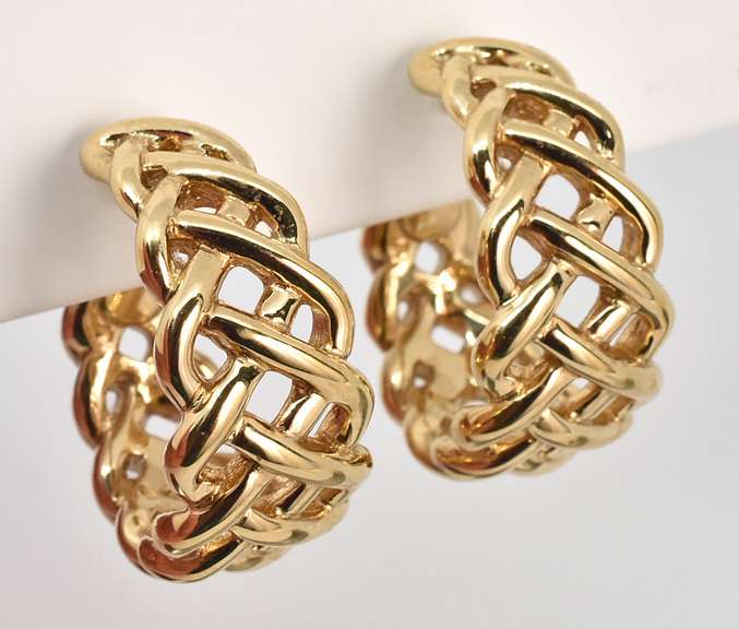 Classy Braided Hoop Earrings