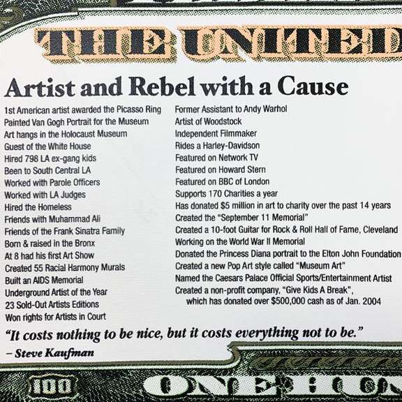 Steve Kaufman (1960-2010) by To Hell and Back ($100)