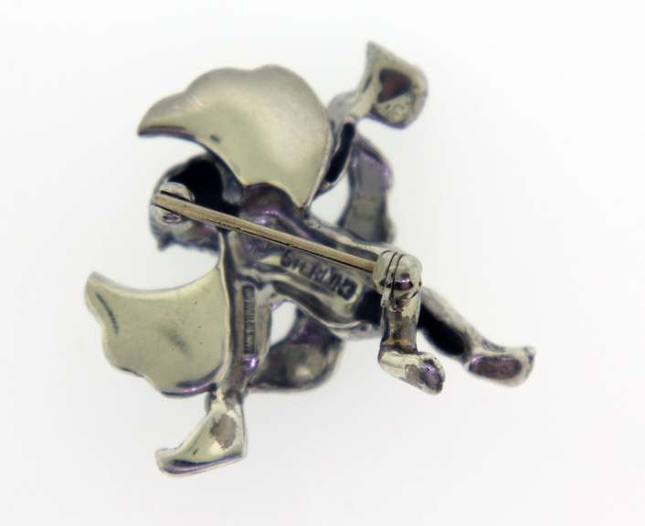 Sterling Silver Judith Jack Marcasite Angel Pin
