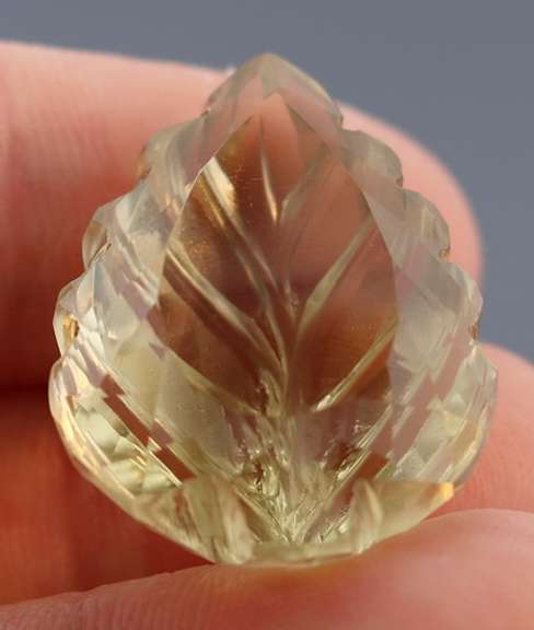 Simply gorgeous 41.85ct champagne Quartz carving
