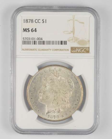 MS64 1878-CC Morgan Silver Dollar - Graded NGC
