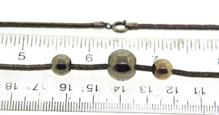 Italian Sterling Silver Ball Necklace