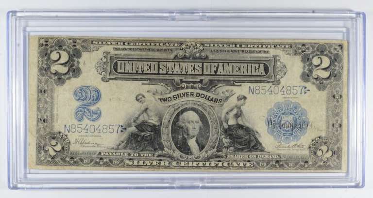 1899 $2 United States Silver Certificate - Large Note