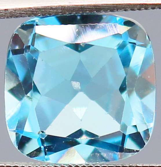 Vivid! 6.62ct cushion cut Swiss blue Topaz