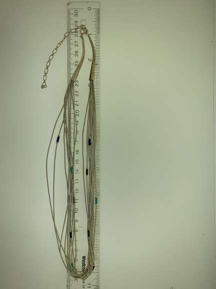 Sterling Silver Multi Strand Tube Chain Necklace