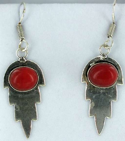 Silver and Natural Stone Earrings