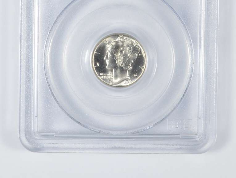 MS67 FB 1943-D Mercury Silver Dime - CAC - Graded PCGS