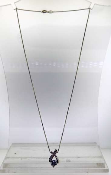 Italian Sterling Silver Hug And Kiss Necklace