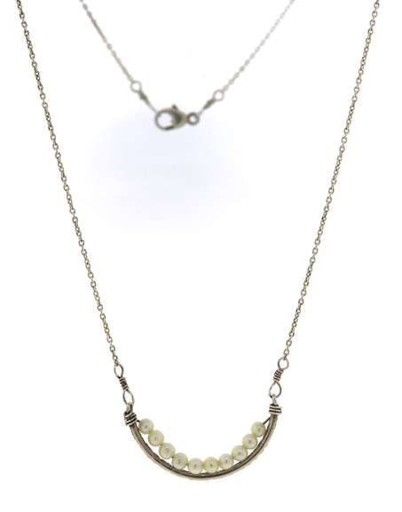 Sterling Silver Seed Pearl Necklace
