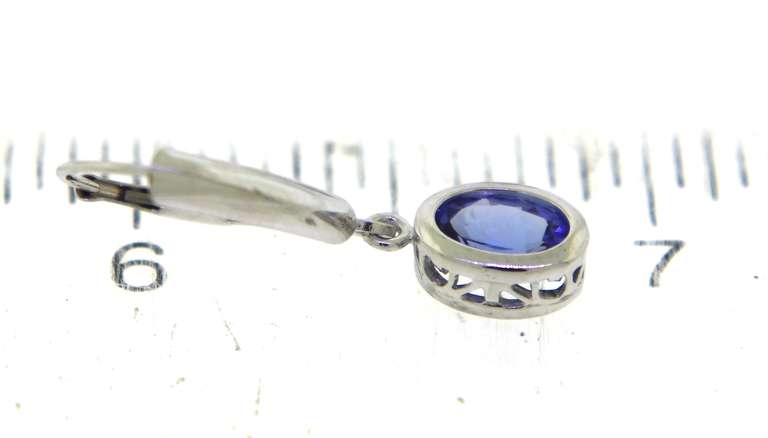 Favorite White Gold Oval Tanzanite Dangle Earrings
