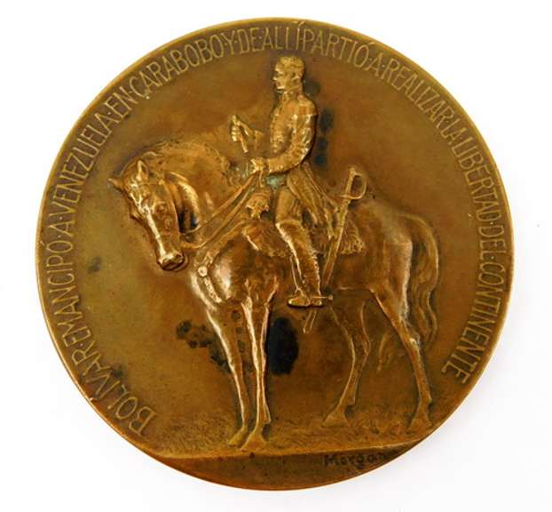 1921 Venezuela Bronze Battle of Carabobo Medallion