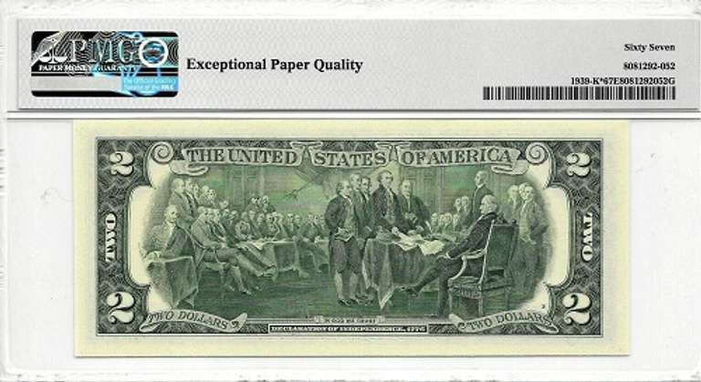 Superb Gem Crisp  2009 Dallas $2 Star  Note PMG 67 Superb Gem Uncirculated EPQ!