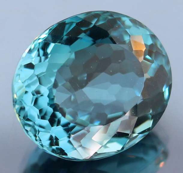 Vivid! 31.73ct blue green Hydrothermal Amethyst