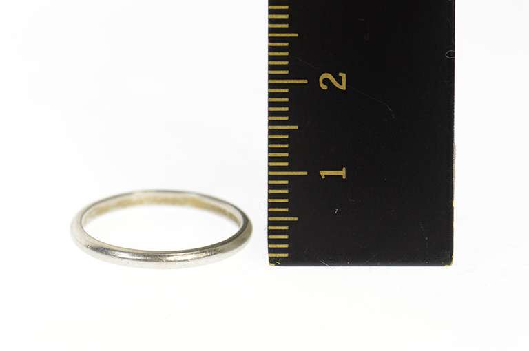 Platinum 2.0mm Classic Simple Rounded Wedding Band Ring