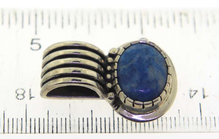 Vintage 925 Sterling Silver Lapis Pendant