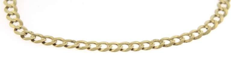 Elegant Yellow Gold Curb Link Bracelet