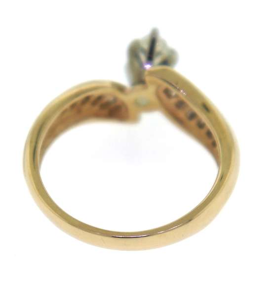 Fabulous 0.35ct Marquise Center with Baguette Side Diamond Ring